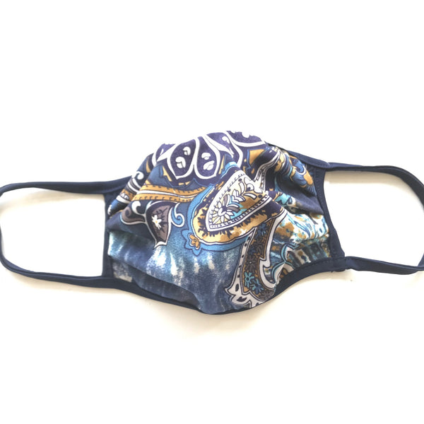 Women's Ariella USA | Adult Face Mask | Blue Paisley