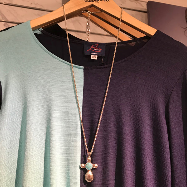 Women's Brighton | Graceful Cross Turquoise Long Necklace | Silver