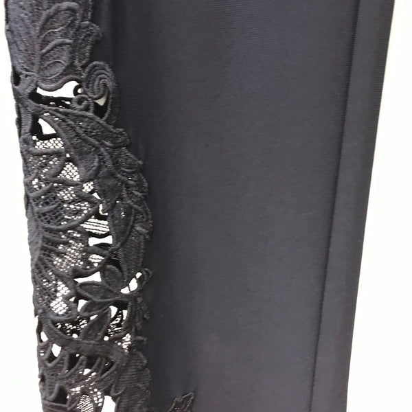 Women's Joseph Ribkoff | Flowing Lace Detail Wide Leg Pant | Midnight