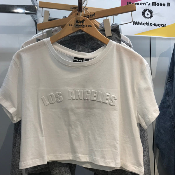 Women's Mono B | Los Angeles Crop Top | White