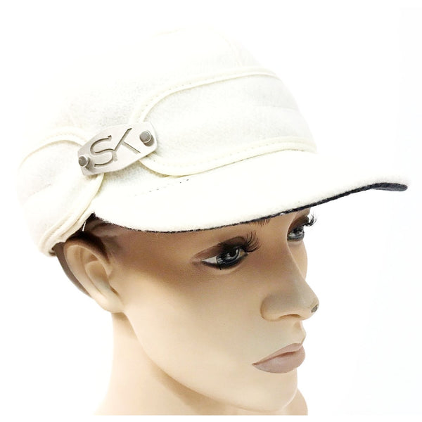 Stormy Kromer | The Ida Kromer with Hardware Cap | Winter White