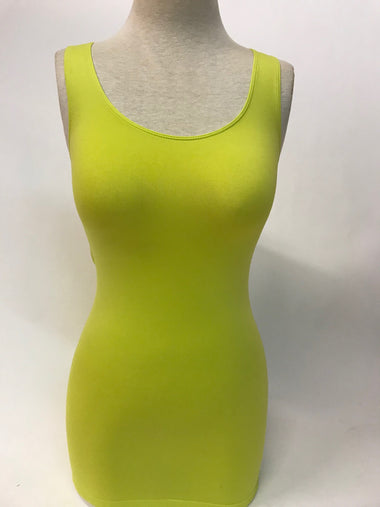 Women's Sugar Lips | Seamless Scoop Neck Tank Top | Citron | S251