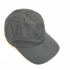 Men's Wigens | Waxed Cotton Baseball Cap with Folding Brim | Black - FL Crooks