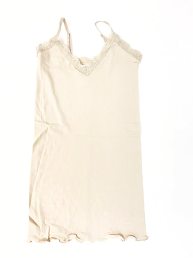 Women's Sugar Lips | Stretch Ribbed Camisole with Lace | Skin Nude