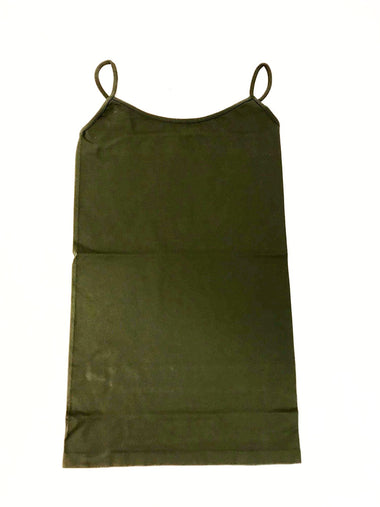 Women's Sugar Lips | Long Basic Seamless Camisole with Thin Straps | Army Green