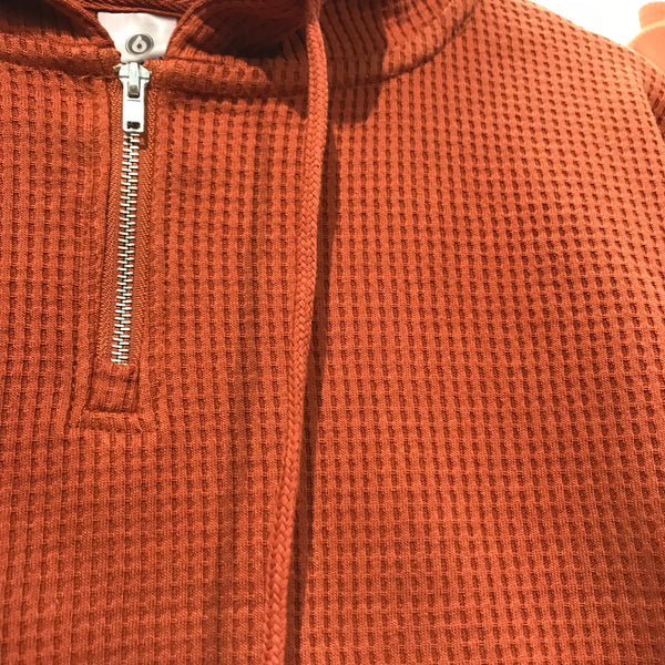 Women's Mono B | Crop Waffle Fabric Hoodie | Cinnamon