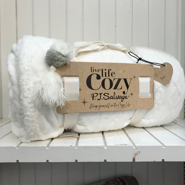 Women's P.J. Salvage | Cozy Cable Blanket | Ivory