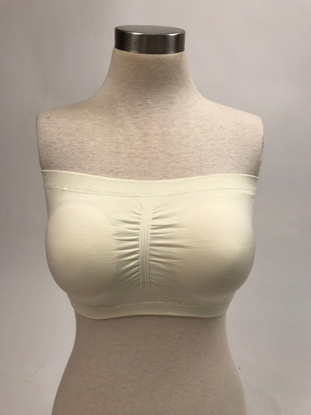 Women's Sugar Lips | Cinched Front Double Wear Bandeau | Ivory