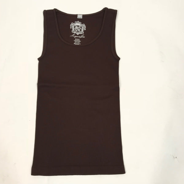 Kids Sugar Lips | Ribbed Tank Top 409KS | Chocolate - FL Crooks