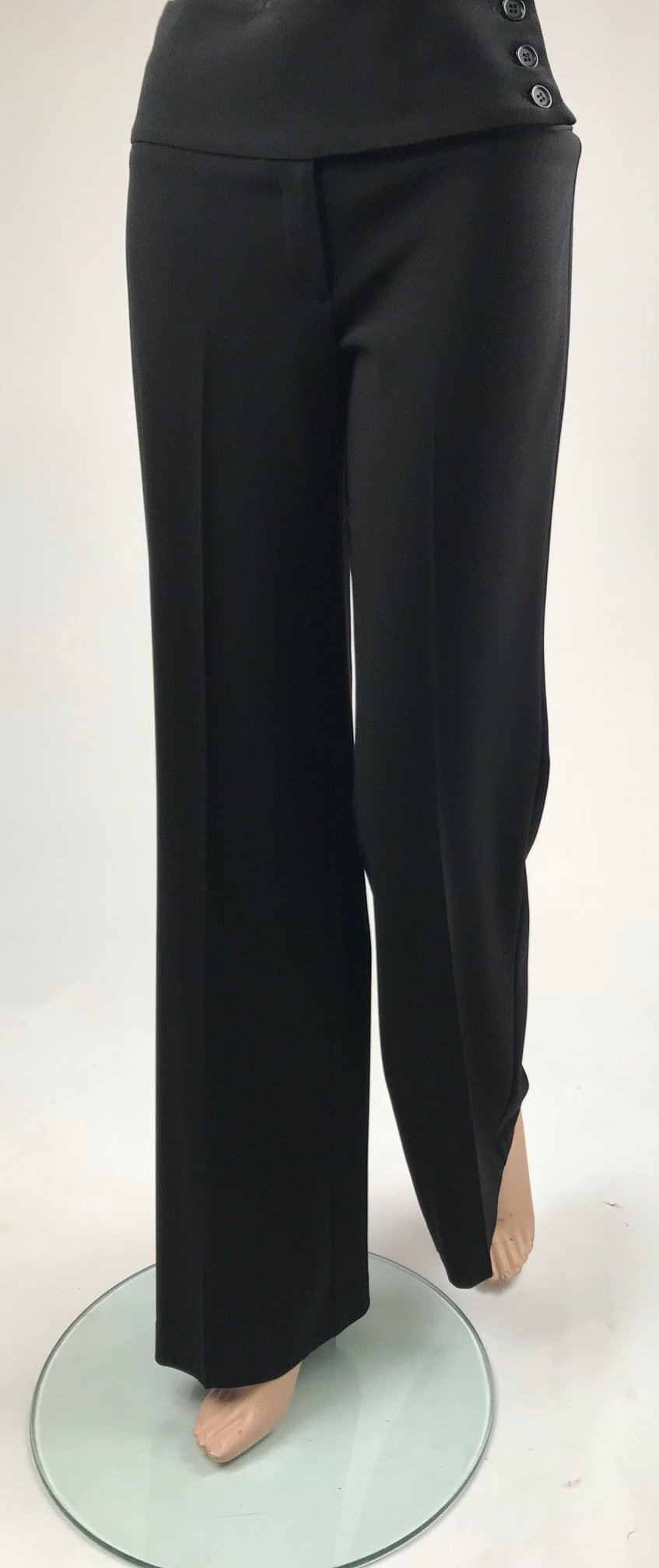Women's Margaret M | Wide Leg and Wide Waistband Fashion Pant | Black