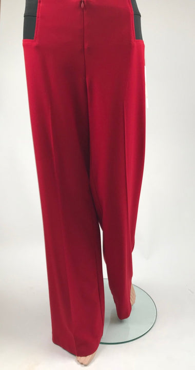 Women's Margaret M | Wide Leg Pants with Side Elastic Inserts | Red