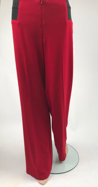 Women's Margaret M | Wide Leg Pants with Side Elastic Inserts | Red