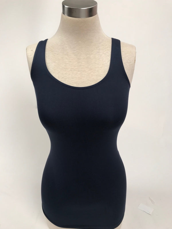 Women's Sugar Lips | Seamless Scoop Neck Tank Top | Navy