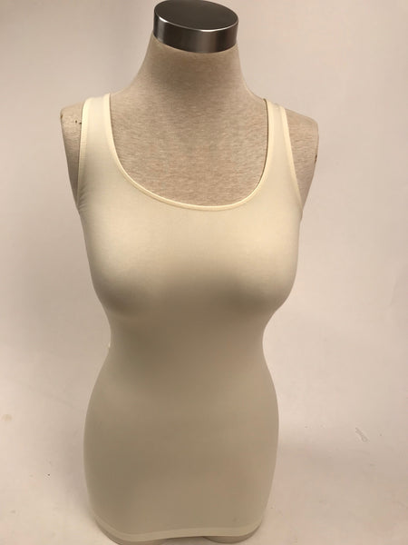 Women's Sugar Lips | Seamless Scoop Neck Tank Top | S251| Ivory