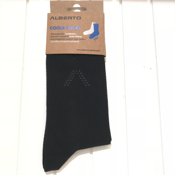 Men's Alberto | Coole Cotton Blend Sock | Black - FL Crooks