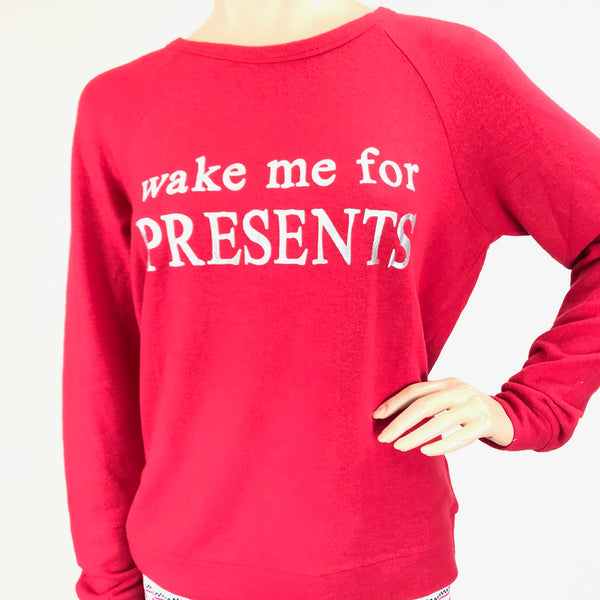 Women's P.J. Salvage | Wake Me For Presents Top | Red