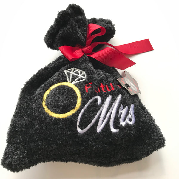 Women's MeMoi | Future Mrs. Cozy Sock & Gift Bag Set | Black