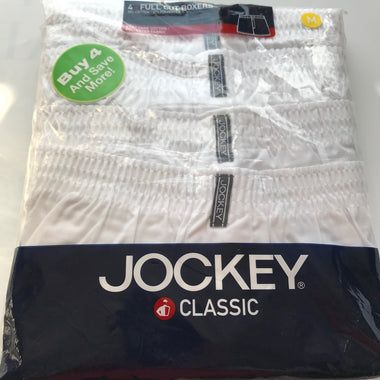 Men's Jockey | Vintage Four Full Cut Cotton Blend Classic Boxers | White