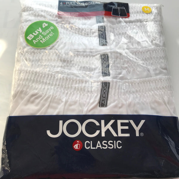 Men's Jockey | Vintage Four Full Cut Cotton Blend Classic Boxers | White