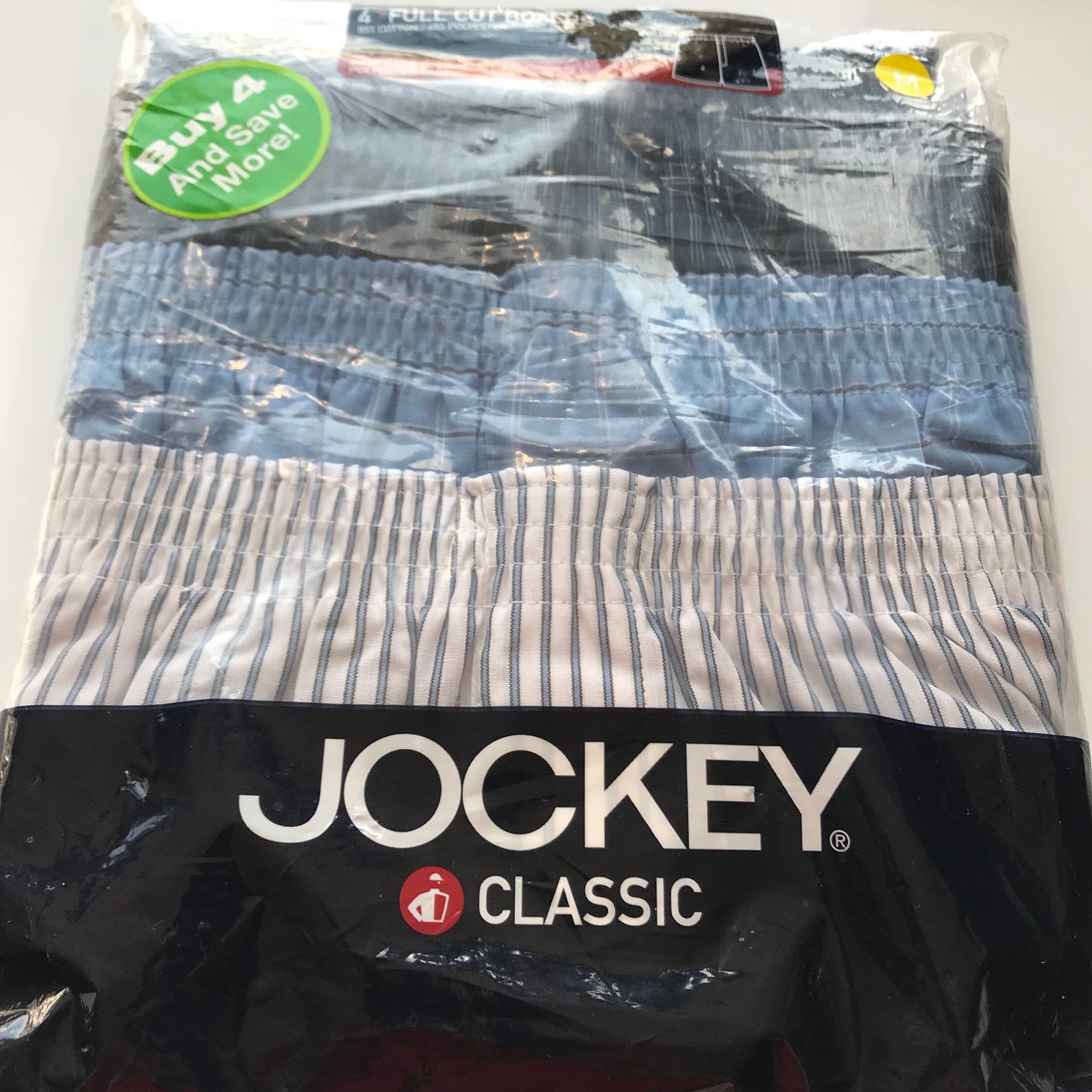 Men's Jockey  Vintage 4 Full Cut Cotton Blend Classic Boxers