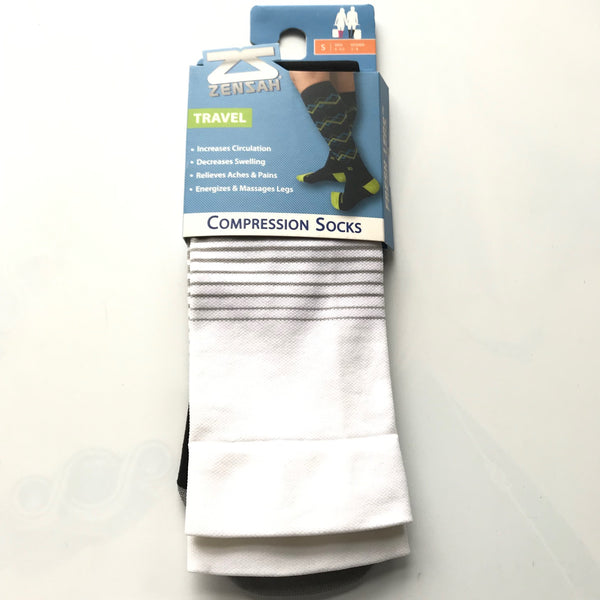 Men's Zensah | Classic Stripes Compression Socks | Black/Grey