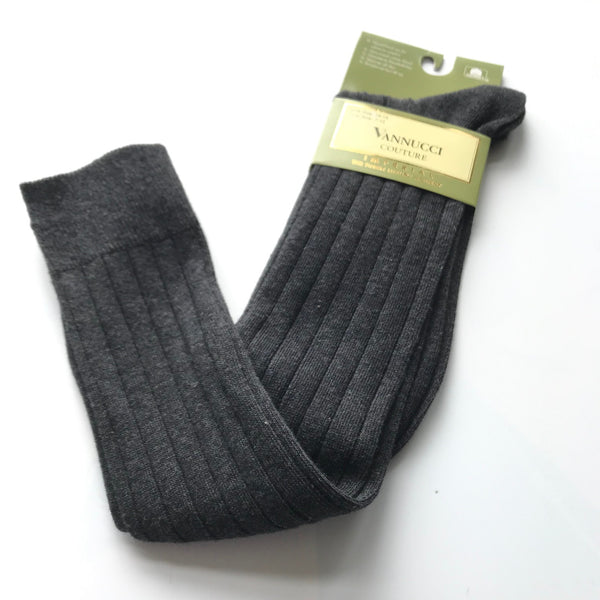 Men's Vannucci | Couture Knee Over the Calf Socks | Charcoal - F.L ...