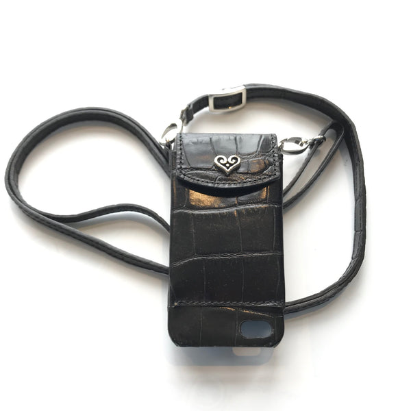Women's Brighton | Lipstick and Phone Pocket Crossbody | Black