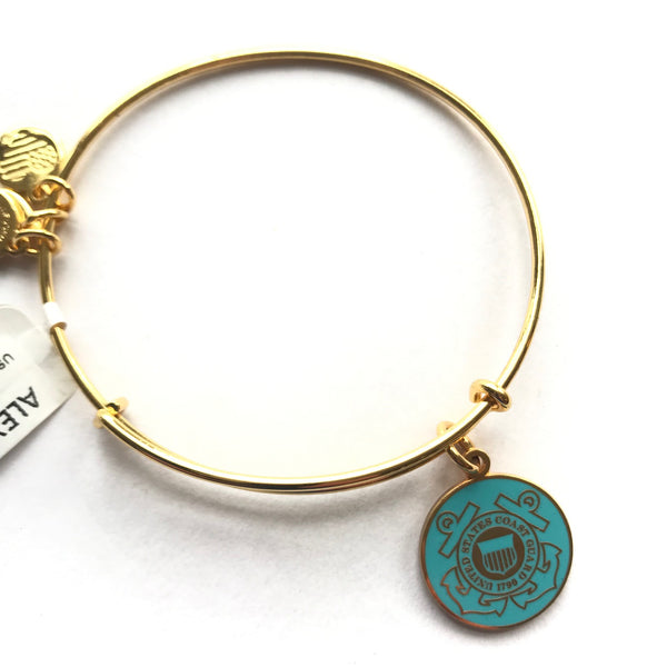 Women's Alex And Ani | US Coast Guard Bangle Bracelet | Yellow Gold