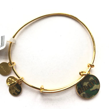 Women's Alex And Ani | Brave Bangle Bracelet | Yellow Gold