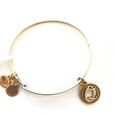 Copy of Women's Alex And Ani | Initial Q II Two Tone Bangle Bracelet | Silver