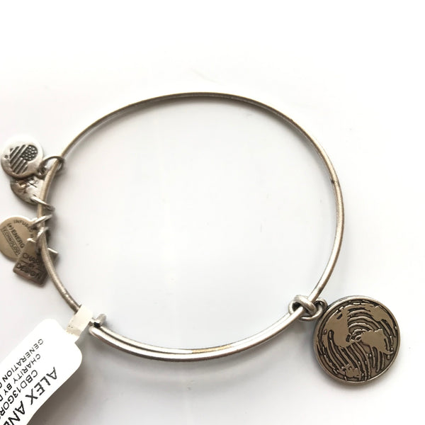 Women's Alex And Ani | Generation On Bangle Bracelet | Silver