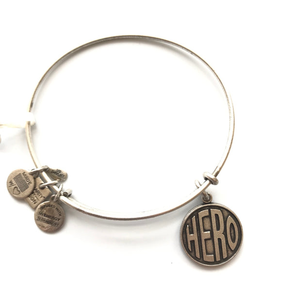 Women's Alex And Ani | Hasbro Hero 2 Bangle Bracelet | Silver