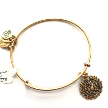 Women's Alex And Ani | Lotus Peace Petals lV Bangle Bracelet | Rose Gold