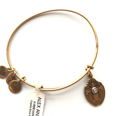 Women's Alex And Ani | Crystal Dove Bangle Bracelet | Rose Gold