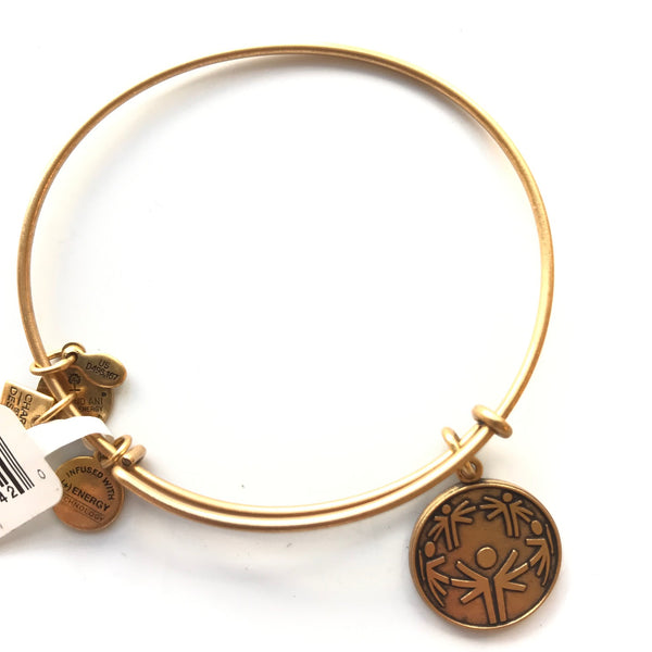 Women's Alex And Ani | Power of Unity Bangle Bracelet | Rose Gold