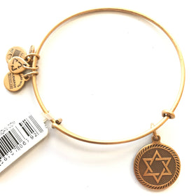Women's Alex And Ani | Star of David II Bangle Bracelet | Rose Gold