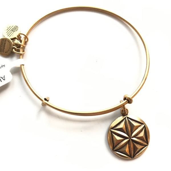 Women's Alex And Ani | Aphrodite's Flower Bangle Bracelet | Rose Gold