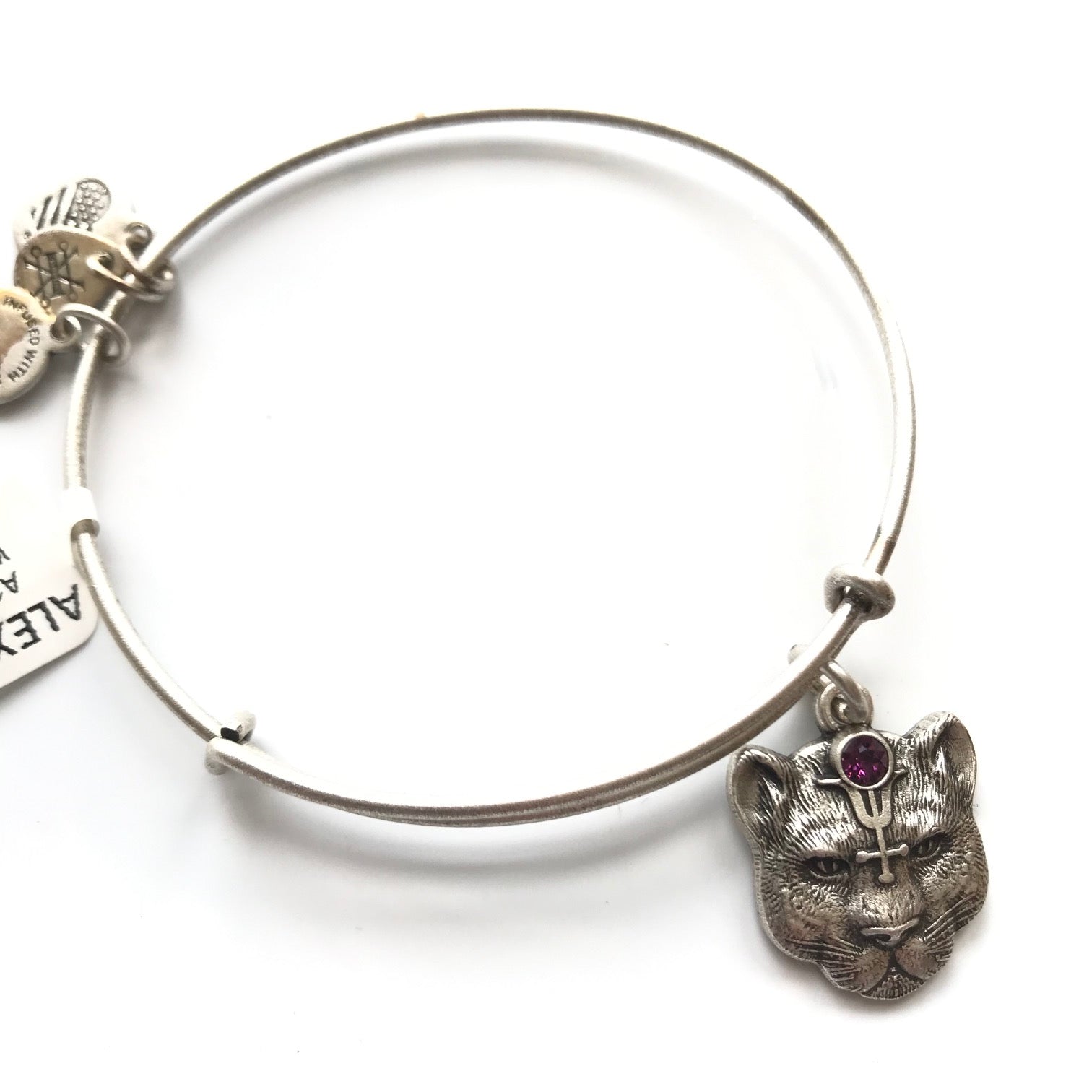 Women's Alex And Ani Wild Heart II Bangle Bracelet Silver