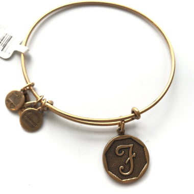 Women's Alex And Ani | Initial F Bangle Bracelet | Rose Gold