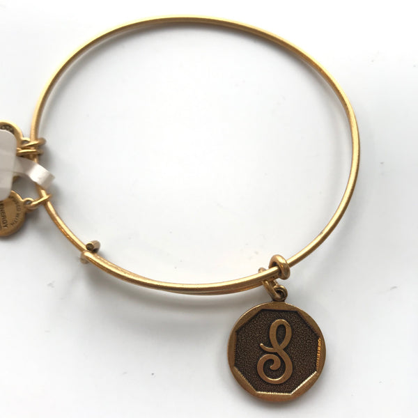 Women's Alex And Ani | Initial S Bangle Bracelet | Rose Gold