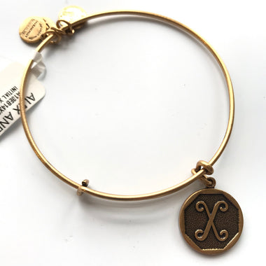 Women's Alex And Ani | Initial X Bangle Bracelet | Rose Gold