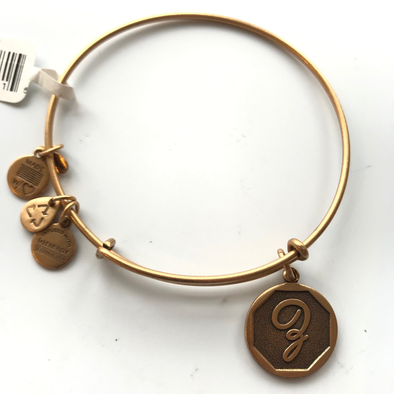 Women's Alex And Ani Initial Z Bangle Bracelet Gold