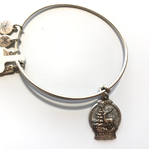 Women's Alex And Ani | Snow Globe Bangle Bracelet | Rafaelian Silver