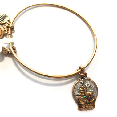 Women's Alex And Ani | Snow Globe Bangle Bracelet | Rafaelian Gold