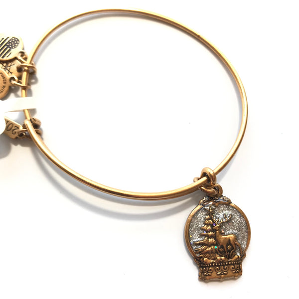 Women's Alex And Ani | Snow Globe Bangle Bracelet | Rafaelian Gold