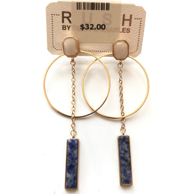 Women's RUSH by Denis & Charles | Open Stone Drop Earrings | Blue