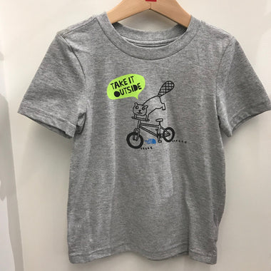 Toddlers' The North Face | Beaver on a Bike Cotton Blend Tee | Grey