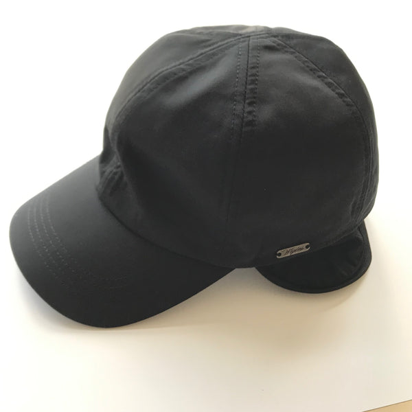 Men's Wigens | Six Panel Baseball Cap with Ear Flaps | Black