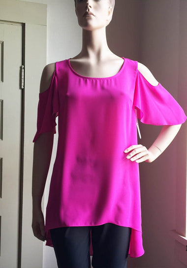 Women's Joseph Ribkoff | Style# 172277 Blouse | Electric Pink - FL Crooks