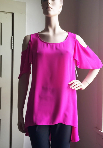 Women's Joseph Ribkoff | Style# 172277 Blouse | Electric Pink - FL Crooks